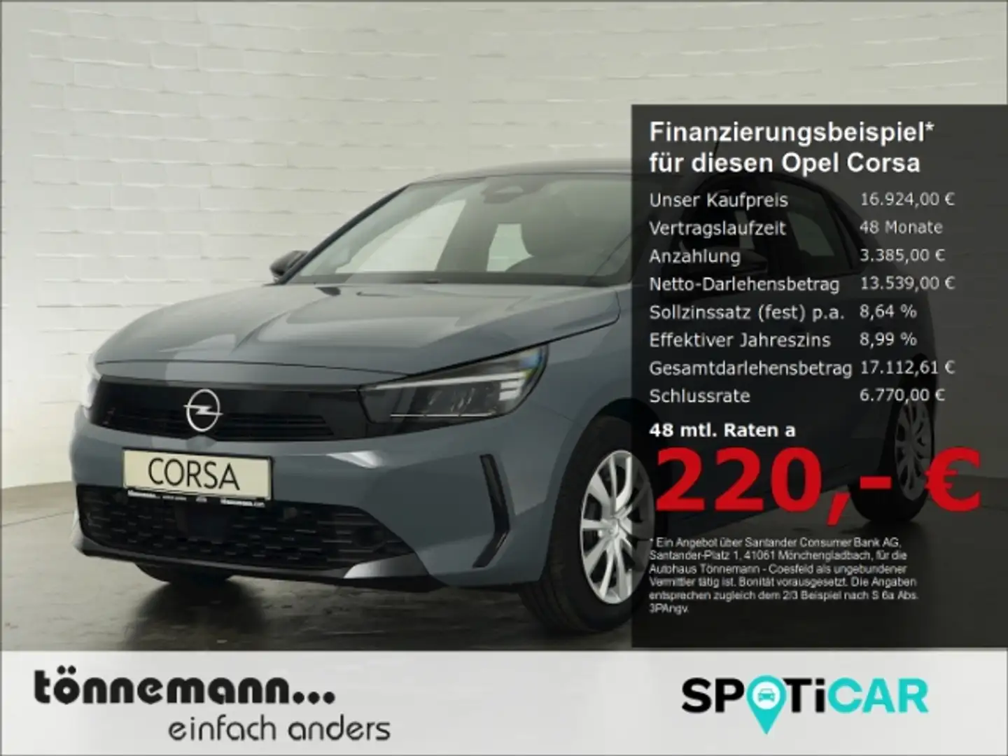 Opel Corsa F FACELIFT EDITION+SITZ-/LENKRADHEIZUNG+LED-SCHEIN Grau - 1