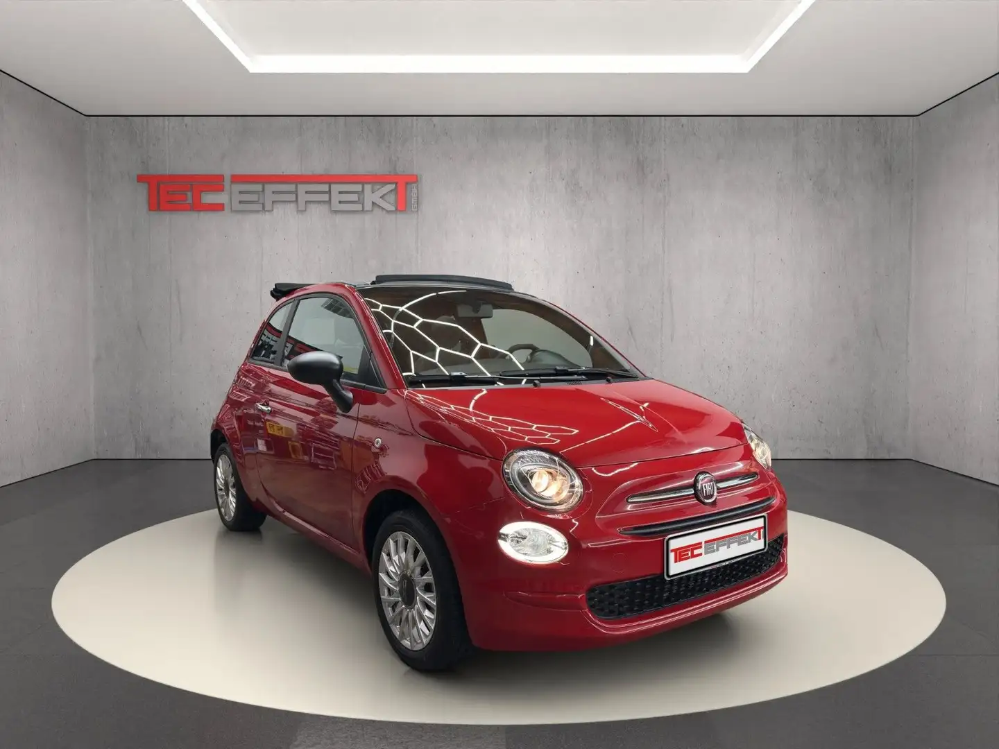 Fiat 500C apple carplay Rouge - 1