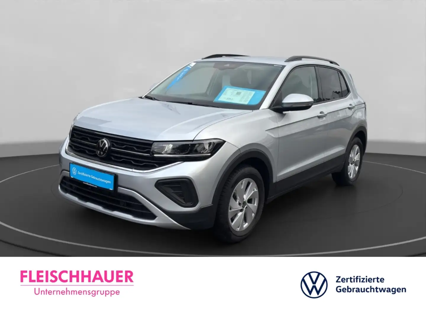 Volkswagen T-Cross TSI 1.0 Life+LED+ACC+DAB+NAVI+SHZ Silber - 1