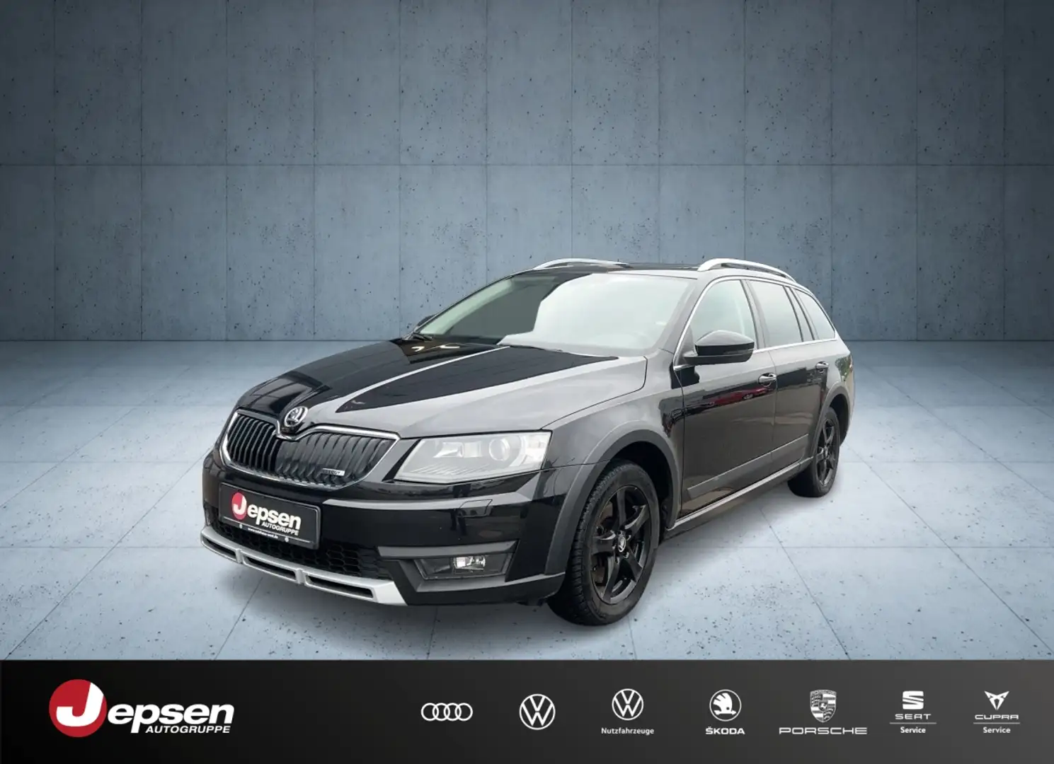 Skoda Octavia Combi Scout 4x4 Pano BiXenon AHK LM PDC Noir - 1