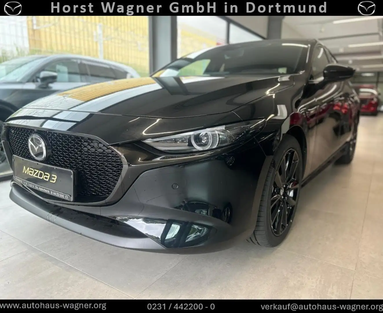 Mazda 3 Exclusive-Line 186 PS *DASO*DESI* Schwarz - 1