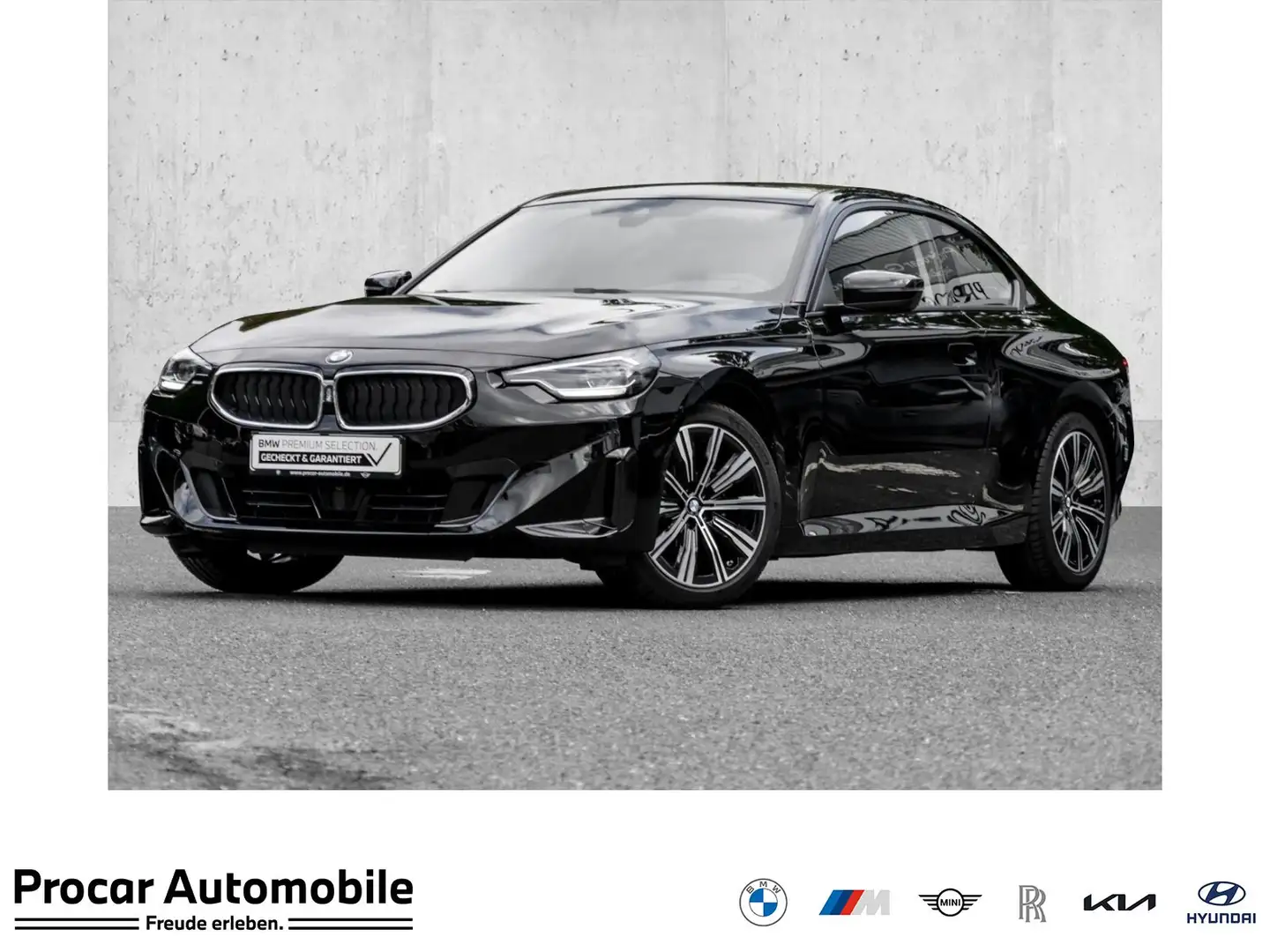 BMW 220 i LC PROF+18" LMR+M LENKRAD+FERLNLICHTASS+SHZ+PDC+ Schwarz - 1
