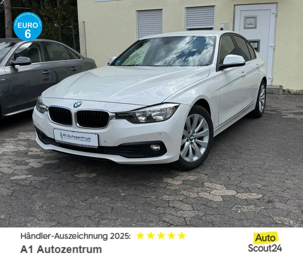 BMW 320 d Advantage Navi Temp. PDC 1.Hand Mwst. Ausweisbar Weiß - 1