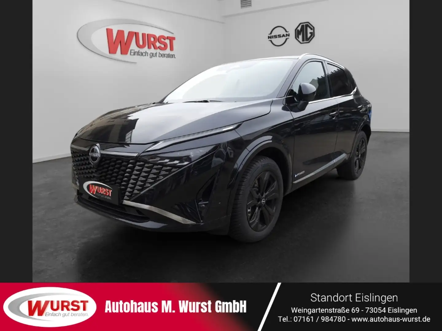 Nissan Qashqai 1.5VC-T e-Power TEKNA LED-Scheinw.AbstandshalteTem Schwarz - 1