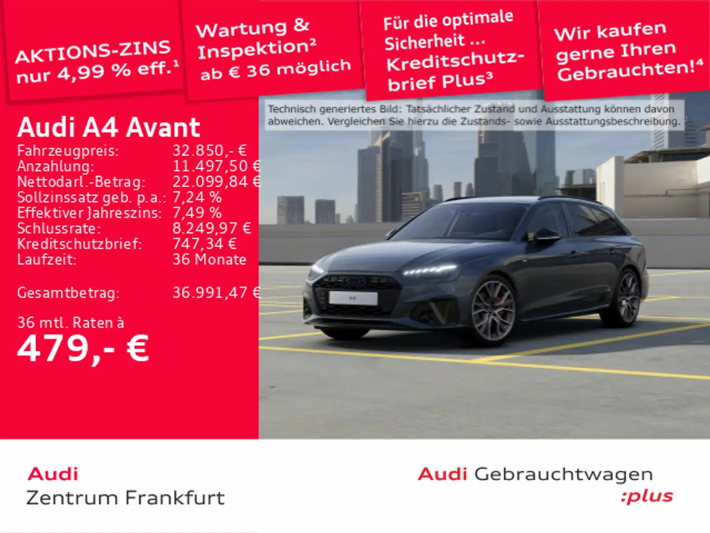 Audi A4 40 TFSI S tronic S line MatrixLED AHK A Grau - 1