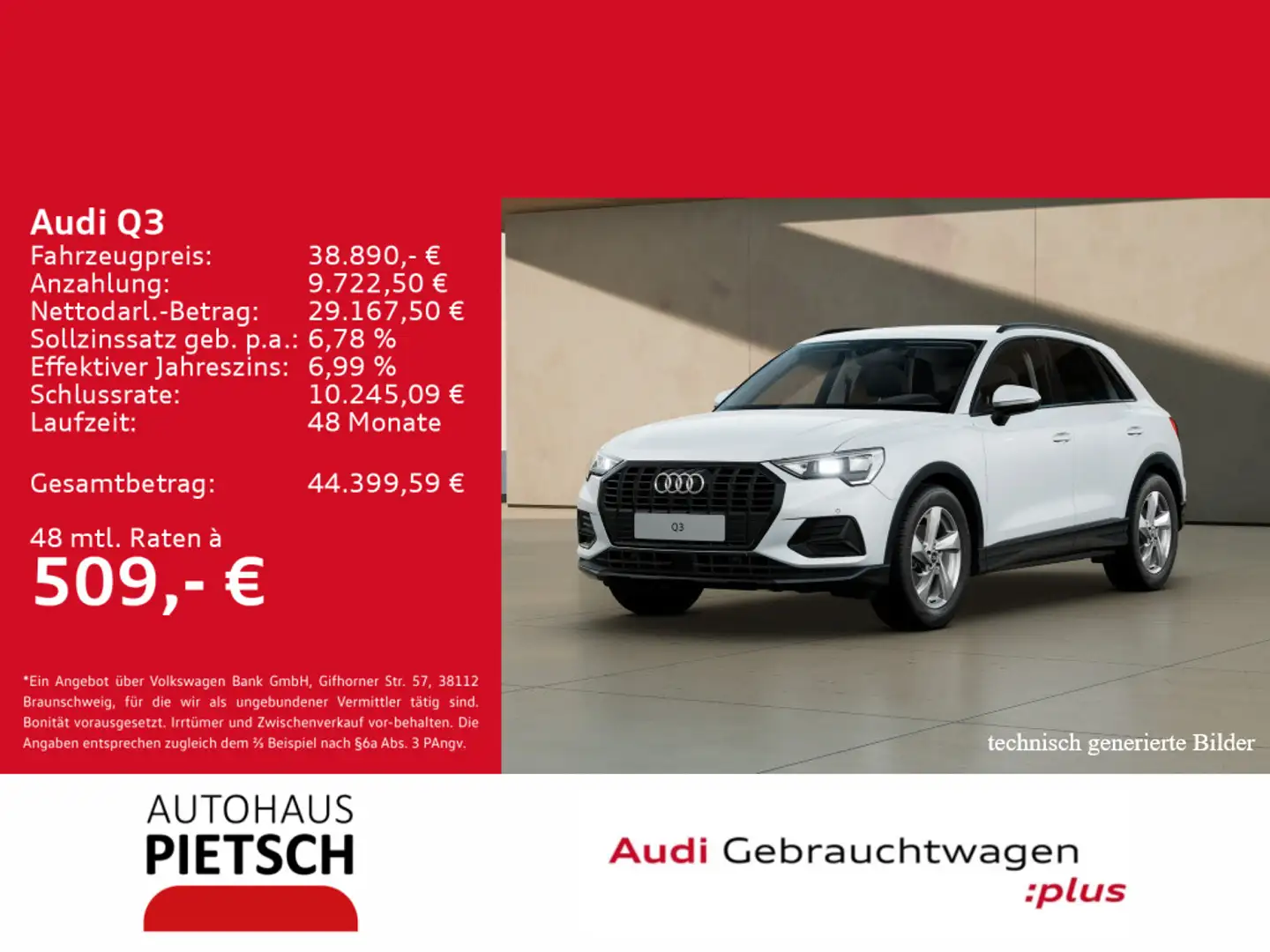 Audi Q3 35 TFSI advanced S-tronic Weiß - 1