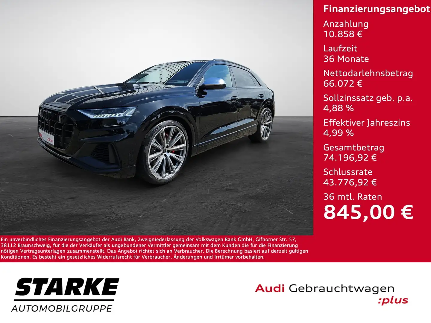 Audi SQ8 TFSI tiptronic quattro S-Sitze Remote Park HUD ... Schwarz - 1