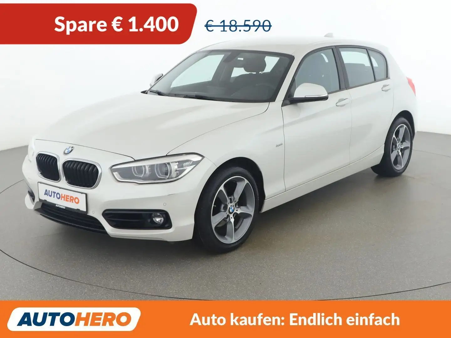 BMW 118 118d Sport Line Weiß - 1