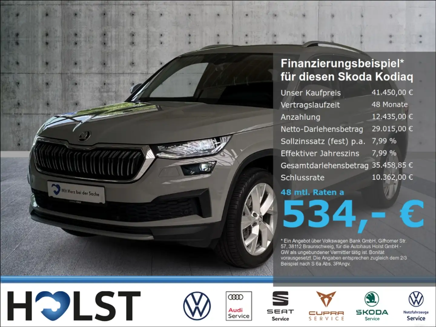 Skoda Kodiaq 2.0TDI DSG Style, AHK RüFaKa Grau - 1