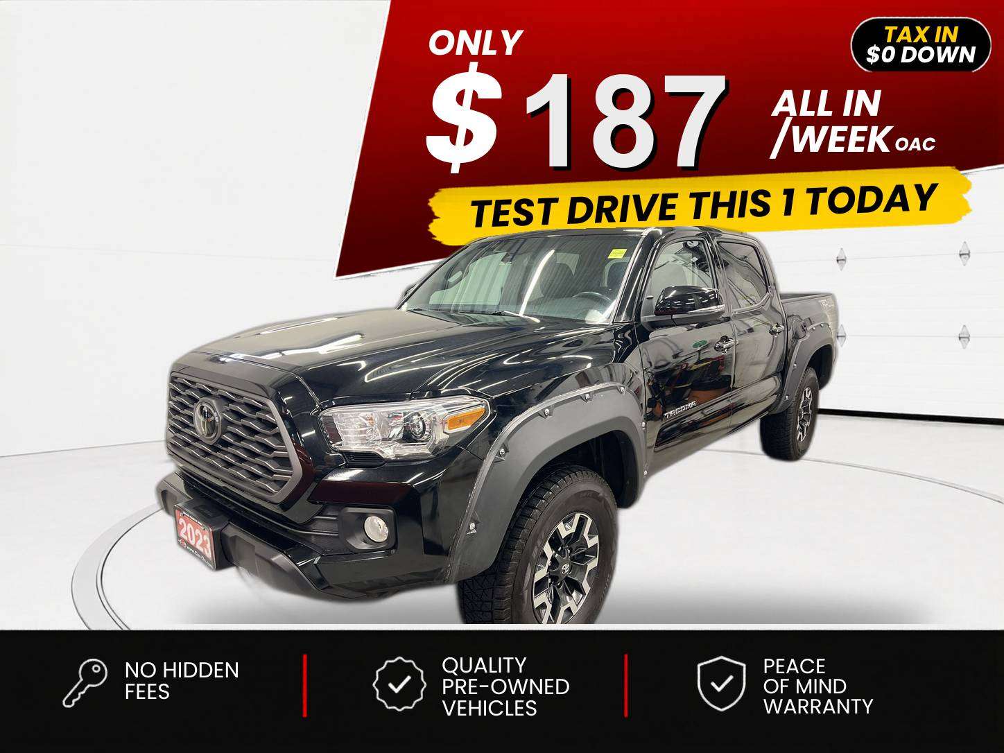 Black 2023 Toyota Tacoma Pickup Truck  Automatic