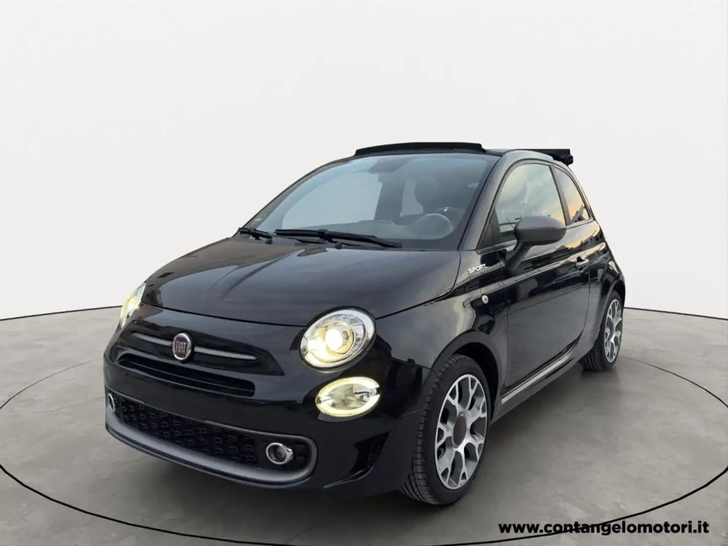 Fiat 500C cabrio 1.0 Hybrid Sport Unico proprietario km58000 Nero - 1