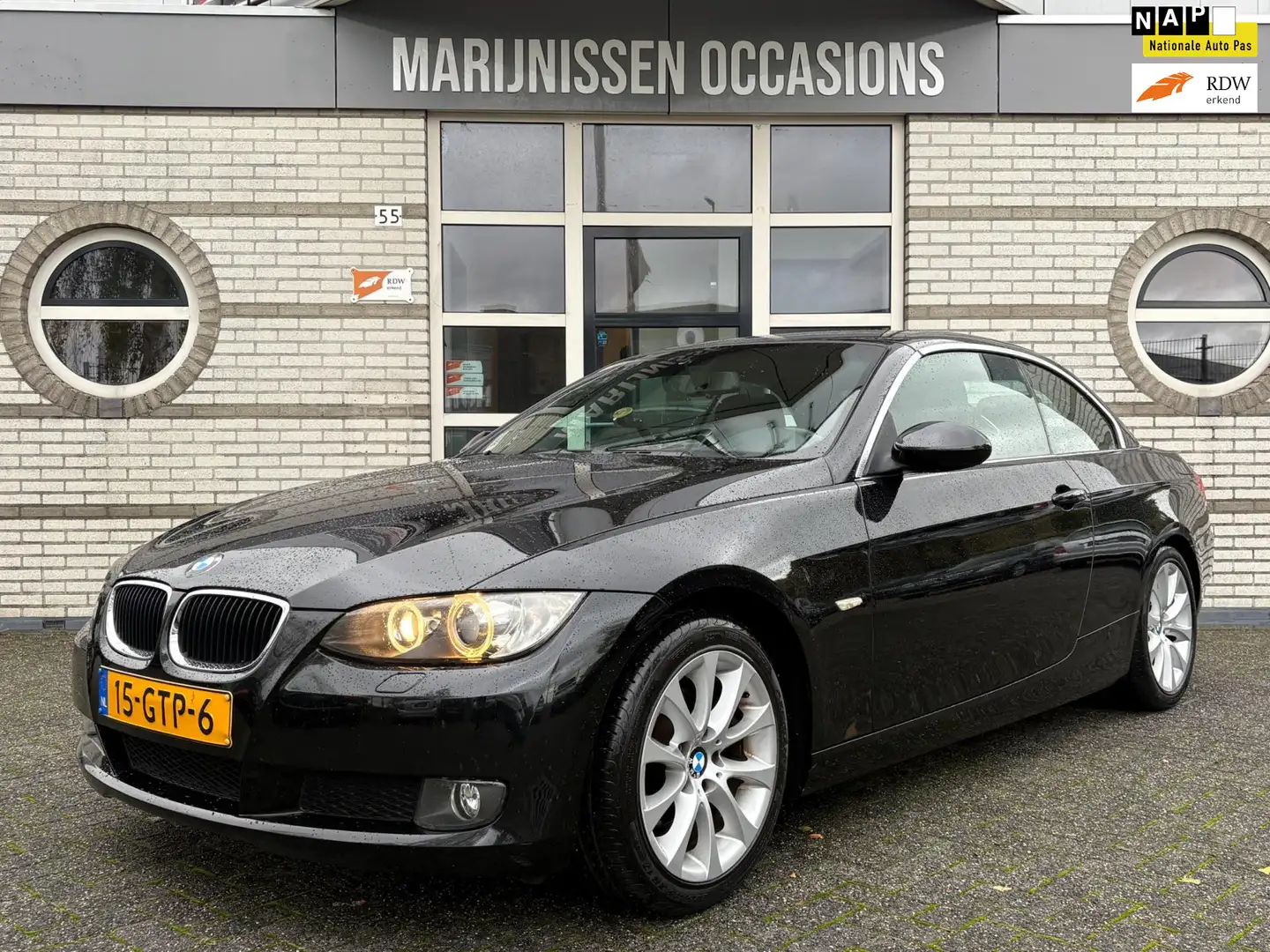 BMW 320 3-serie Cabrio 320i |Airco,Cruise,StartStop,Elekpk Schwarz - 1
