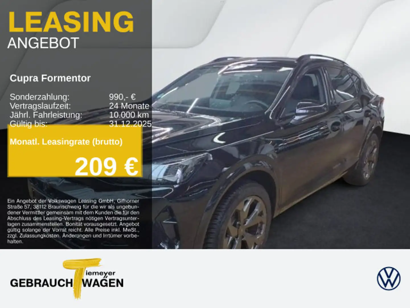 CUPRA Formentor 2.0 TDI DSG SIDE-ASSIST SUPERSPORT 360 Schwarz - 1