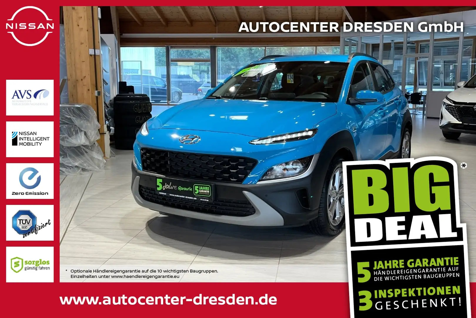 Hyundai KONA 1.0 T-GDI Trend Kamera PDC SR&WR Carplay Blauw - 1