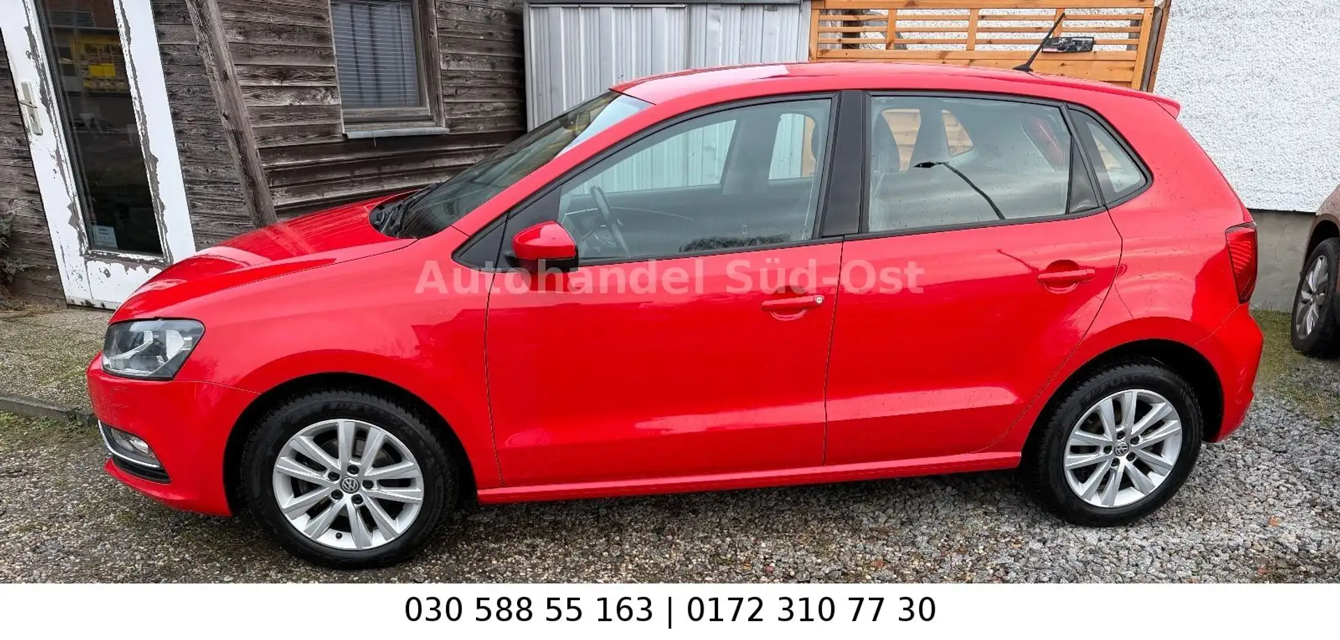 Volkswagen Polo V Comfortline Autom PDC Multi AllwetterSTHZ Rojo - 2