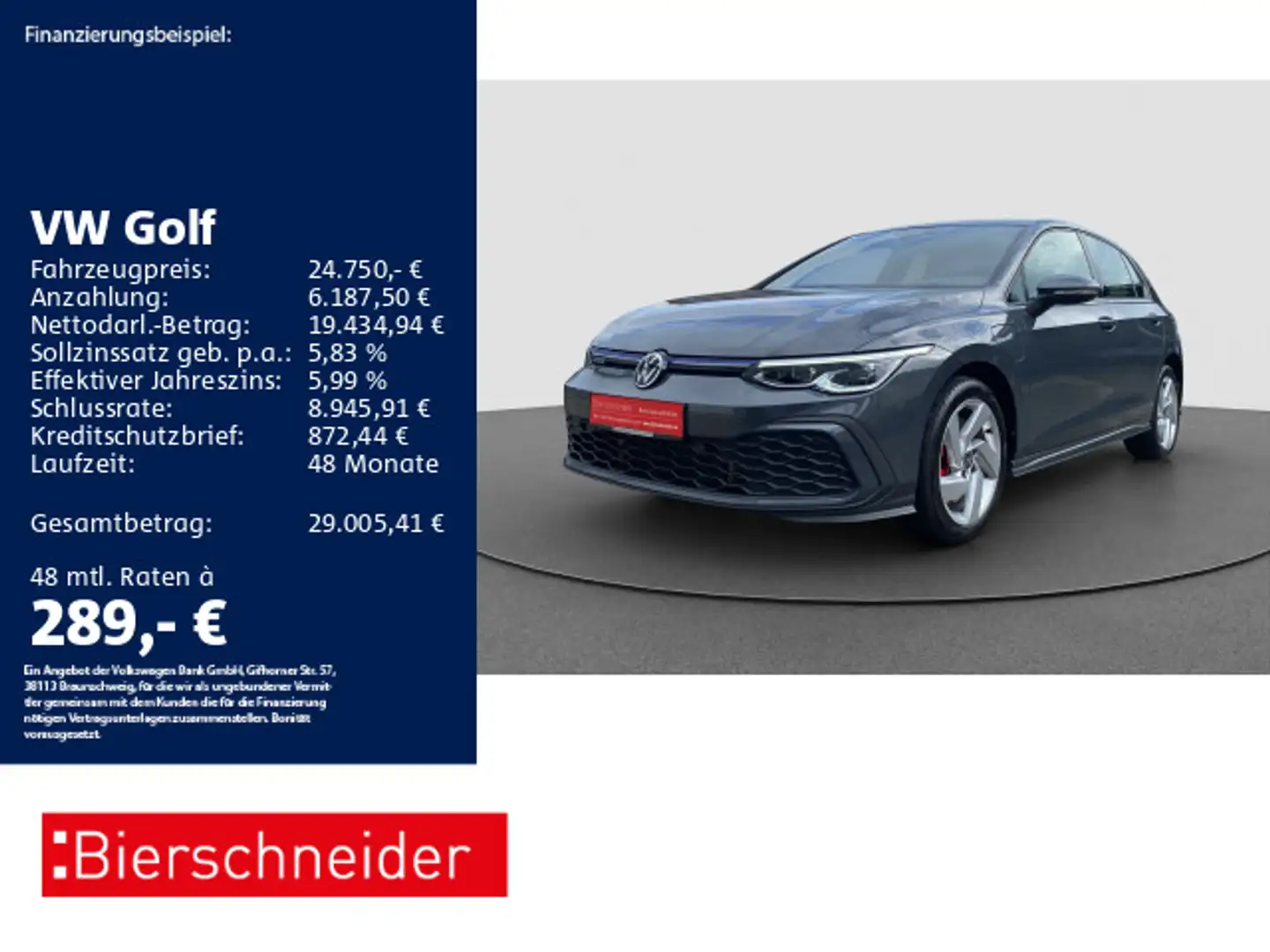 Volkswagen Golf GTE 8 1.4 TSI DSG GTE ACC LED NAVI SHZ Grau - 1