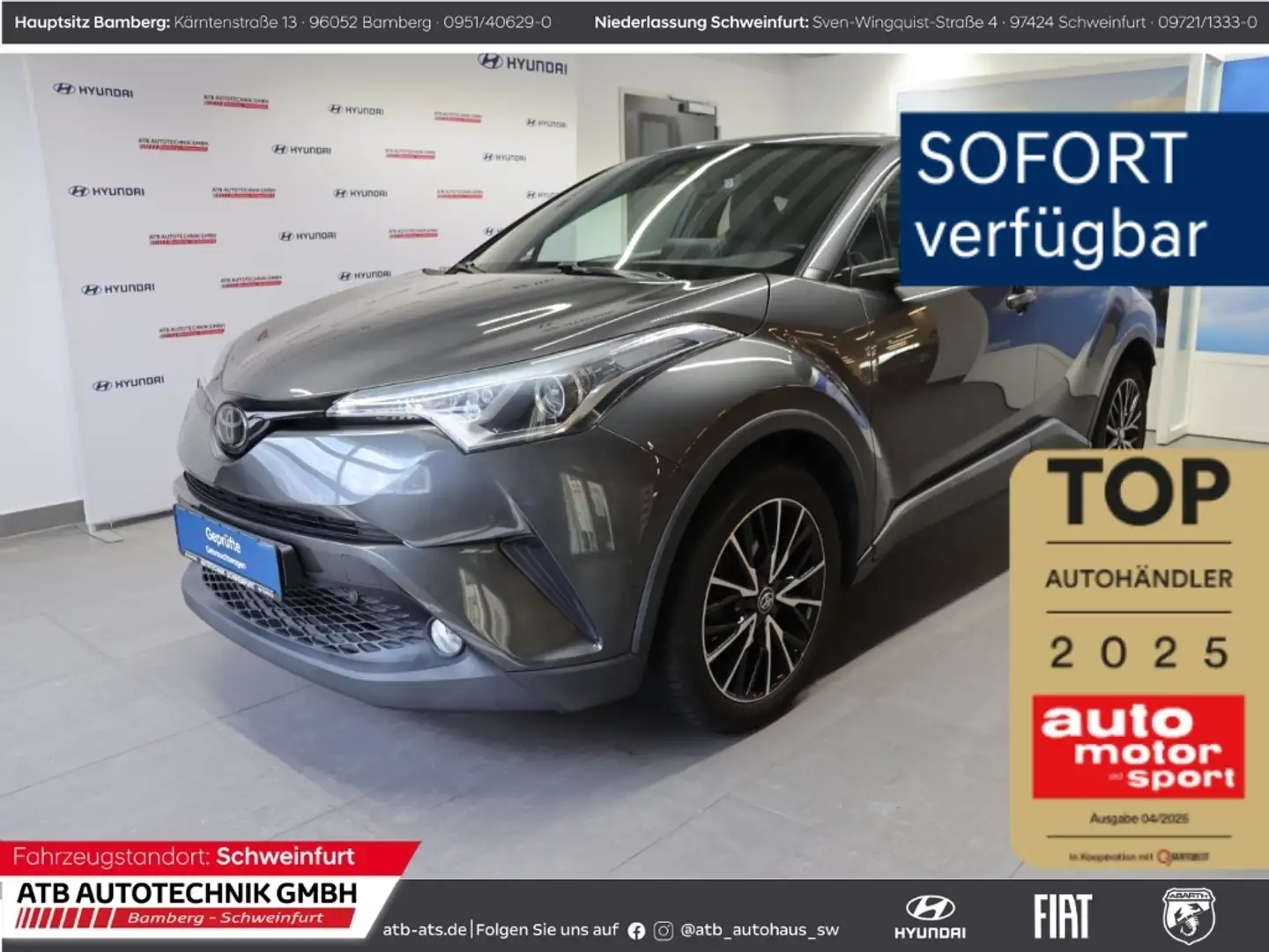 Toyota C-HR Lounge 1.2 Turbo Navi ACC Mehrzonenklima DAB SHZ L Grey - 1