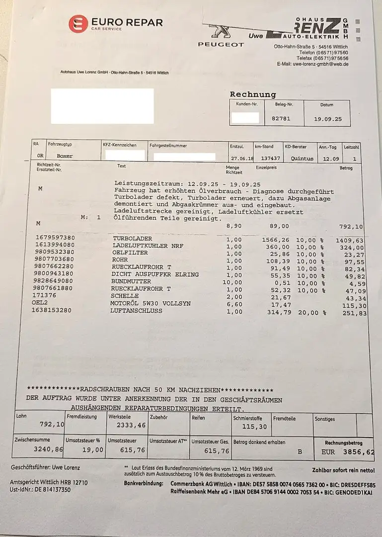 Peugeot Boxer 2.0 HDI 6Gang Kasten 335 L3H2 Pro Avantage Alb - 2