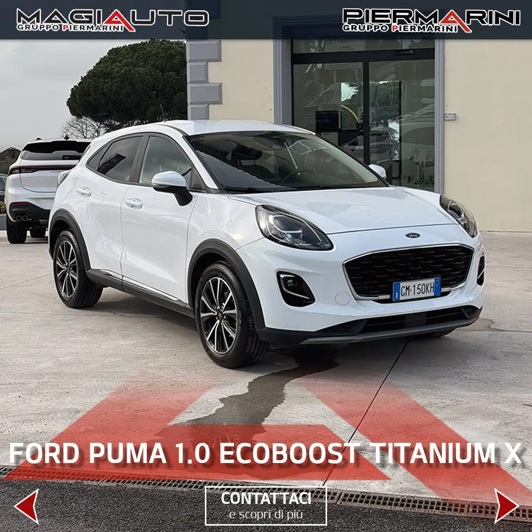 Ford Puma 1.0 EcoBoost Hybrid 125 CV S&S Titanium X Bianco - 1