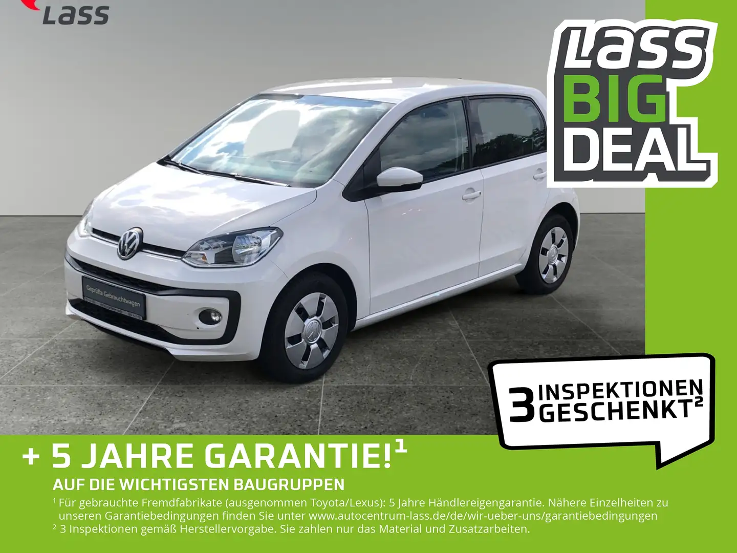 Volkswagen up! 1.0 move  +Allwetter+EPH+Klima+Sitzheizung Weiß - 1