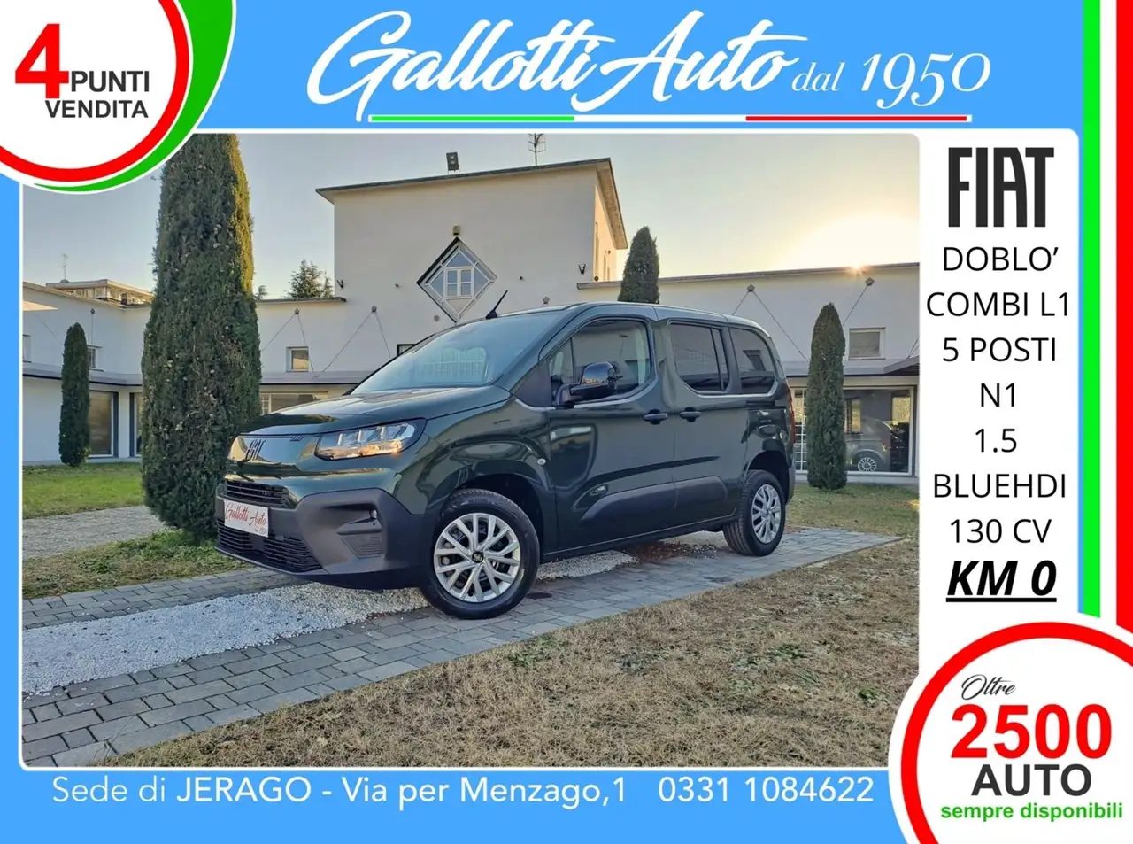 Fiat Doblo COMBI 5posti N1 L1 1.5 diesel 130CV + IVA