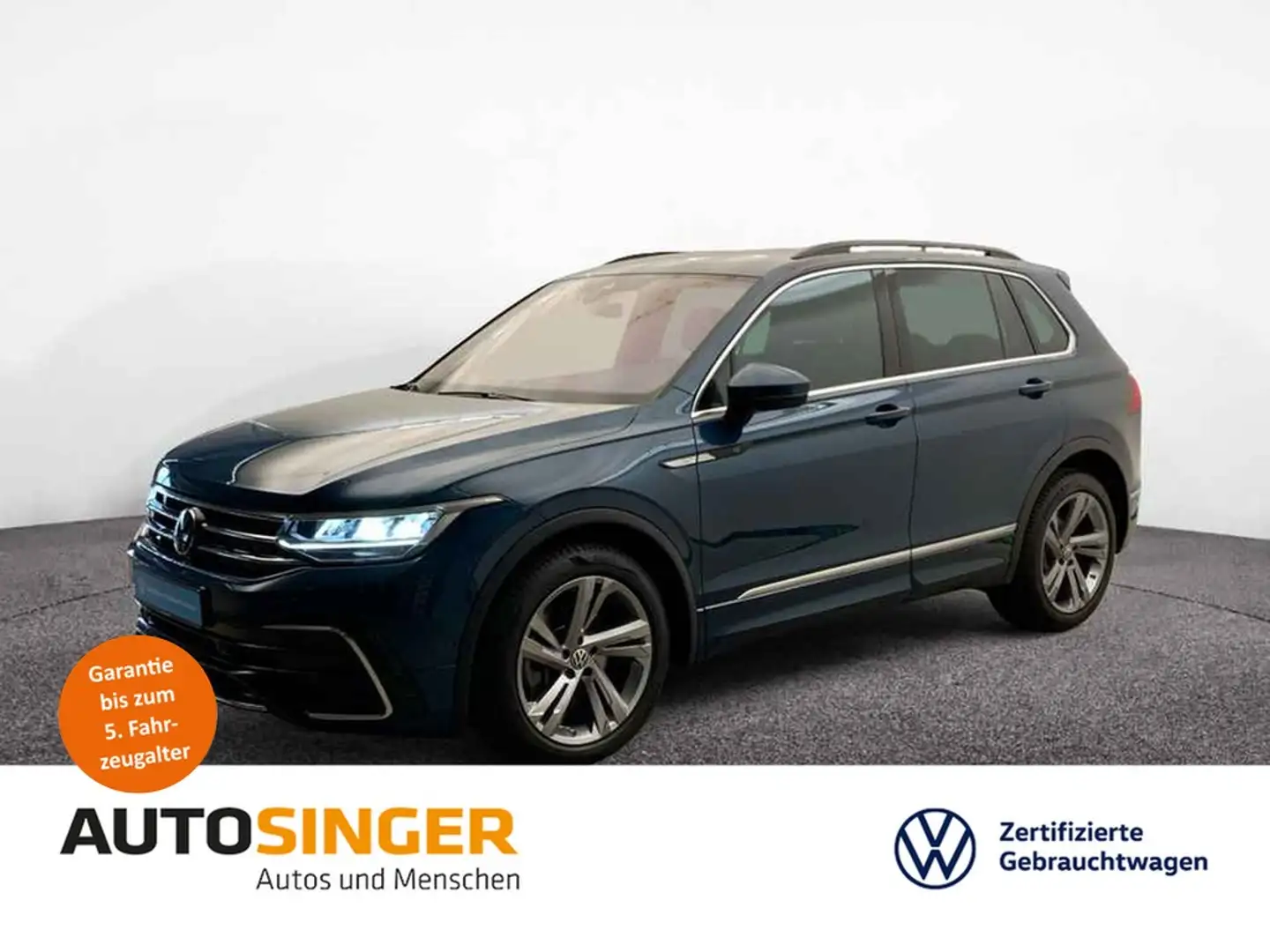 Volkswagen Tiguan R-line TDI DSG 4M *STDHZ*AHK*NAV*ACC*LED* Blau - 1