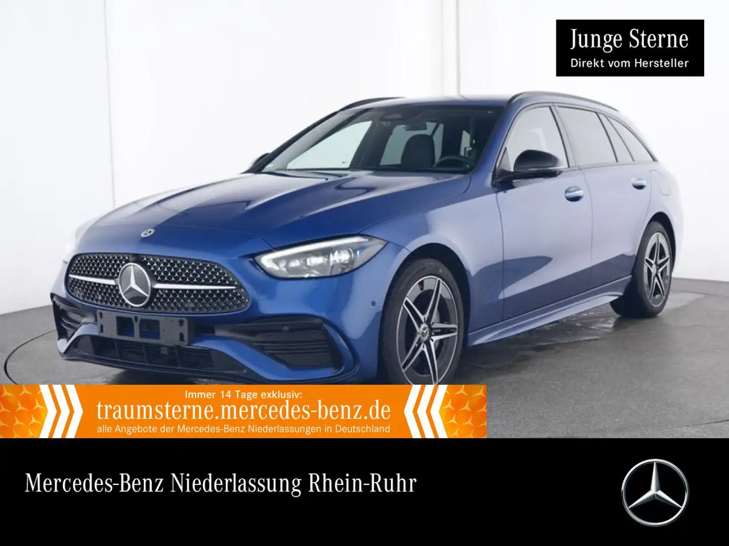 Mercedes-Benz C 300 e T AMG+NIGHT+360+TOTW+KEYLESS+9G Bleu - 1
