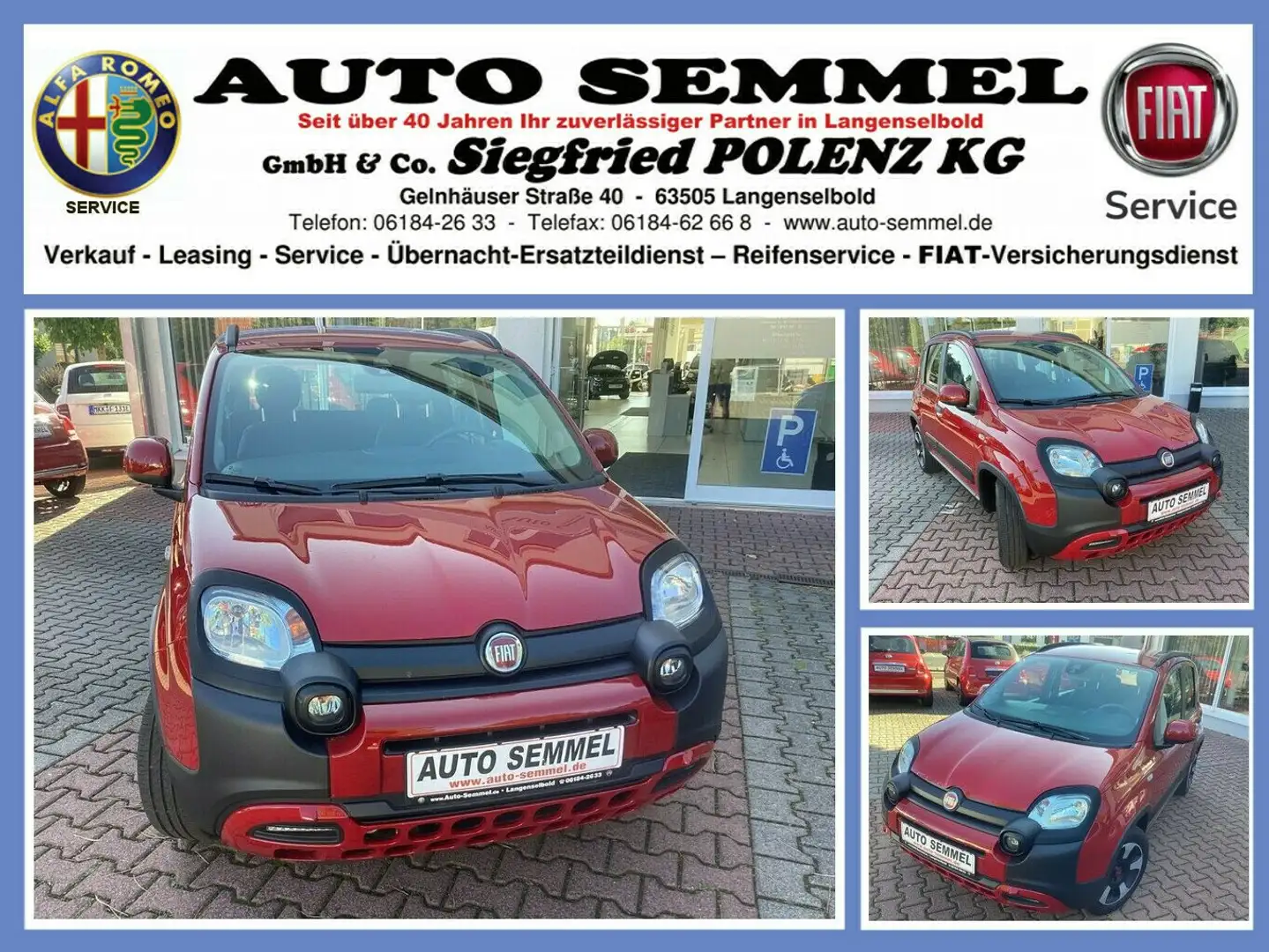 Fiat Panda 1.0 Mild Hybrid Red Cross Rot - 1