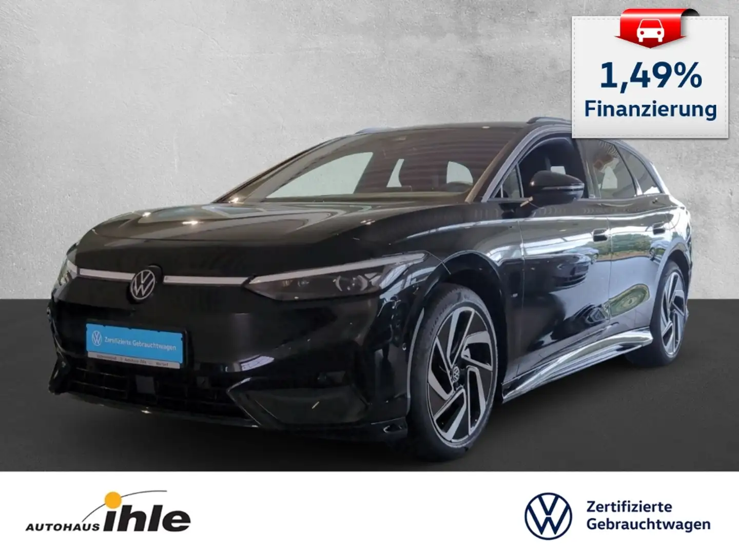 Volkswagen ID.7 Tourer Pro 77kWh Gar.02.2030 MASSAGESITZE+AHK+ACC Schwarz - 1