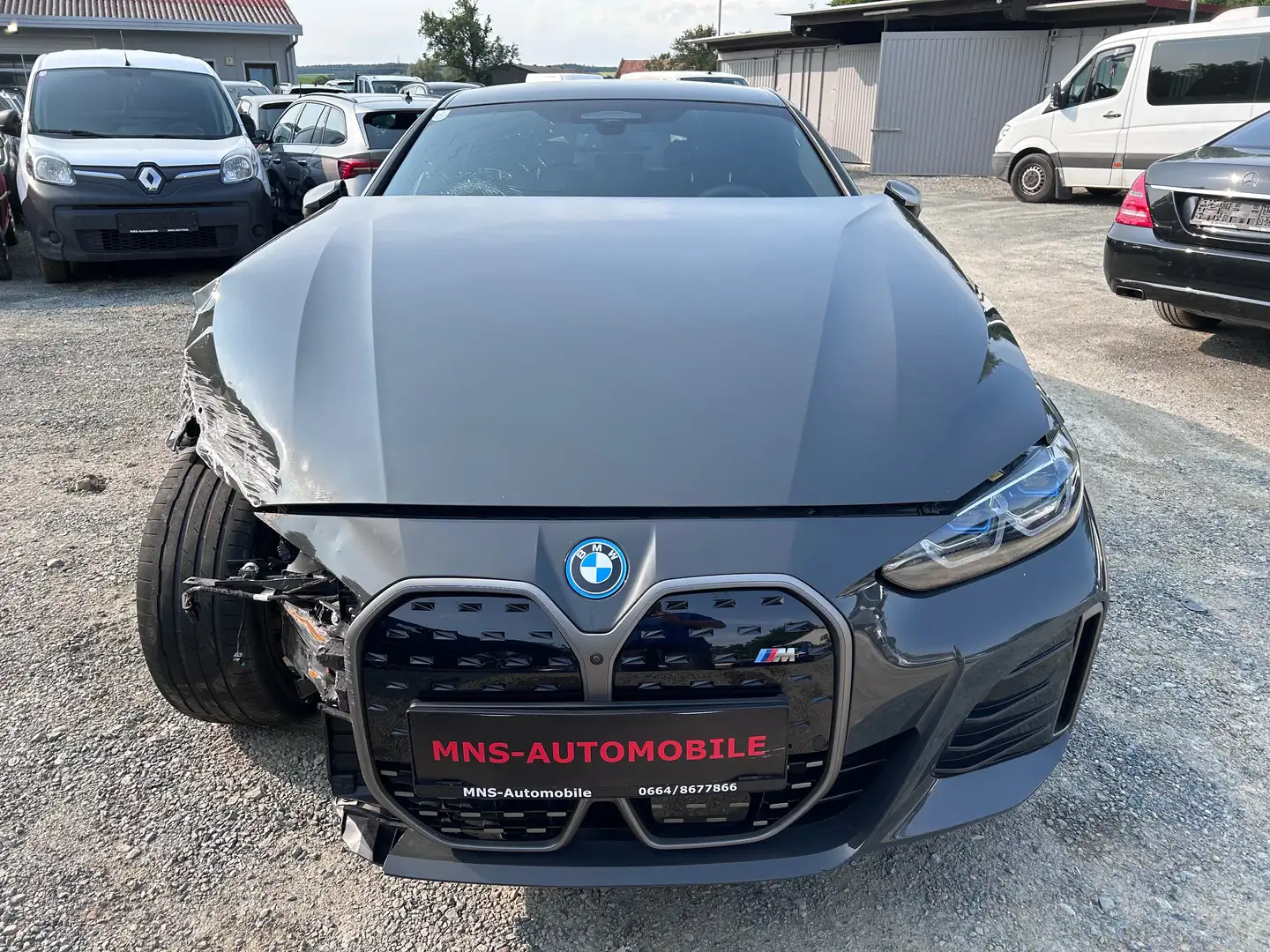 BMW i4 M50 M-Sport Leder Navigation Laser Unfallauto Gris - 2