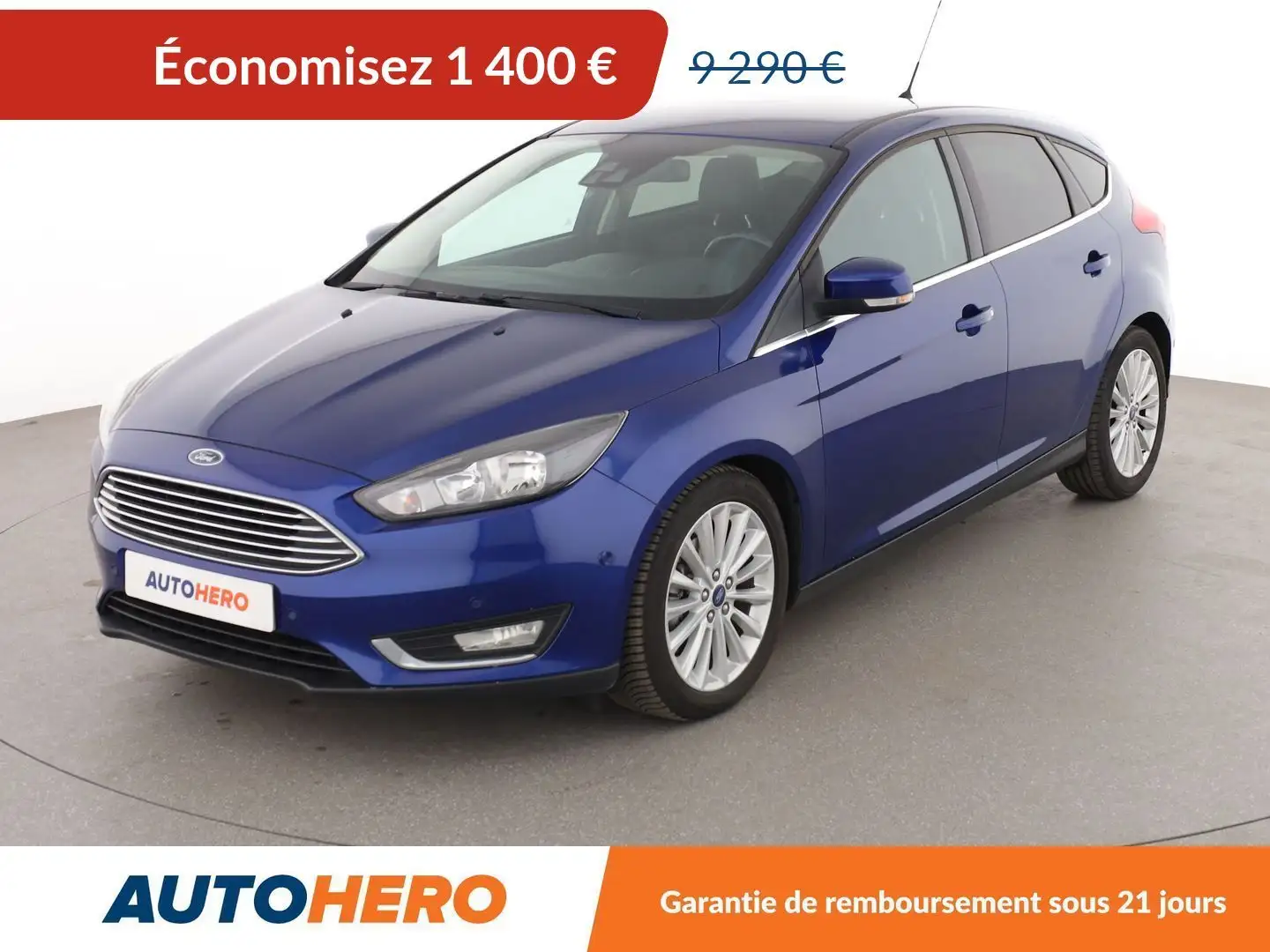 Ford Focus 1.0 EcoBoost Titanium Bleu - 1