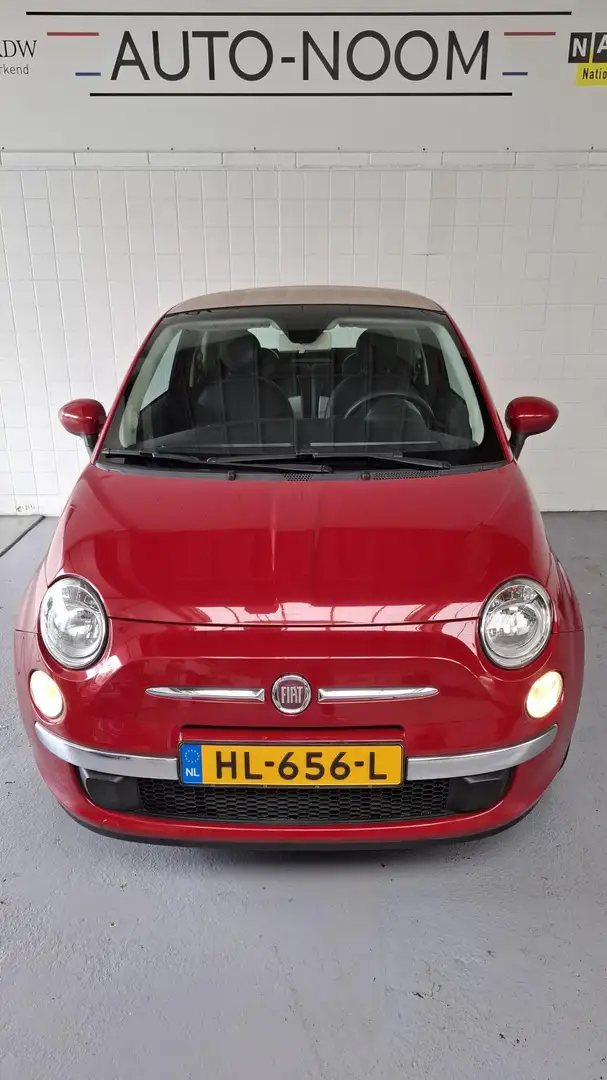 Fiat 500C 1.2 Lounge AIRCO/ECC/LEDER/MICA/PANO/APK 9-26! Rood - 2