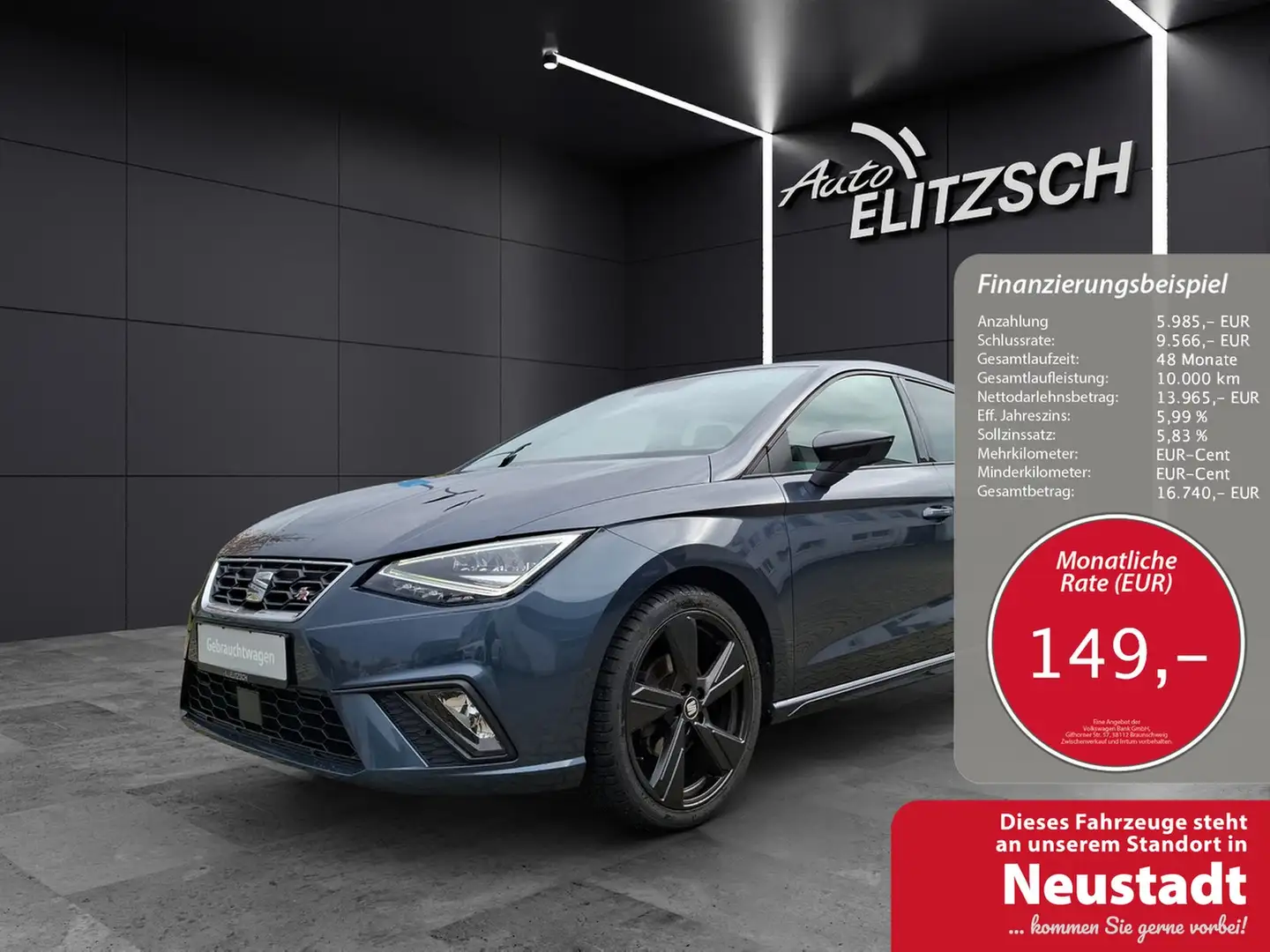 SEAT Ibiza TSI FR-Line Beats DSG LED Navi GRA PDC SH 18" Grau - 1