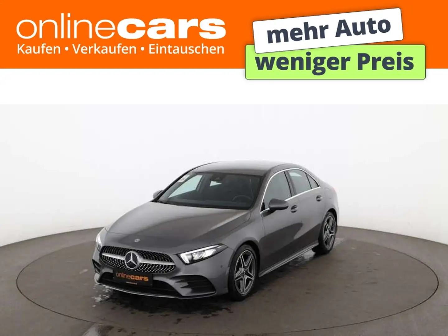 Mercedes-Benz A 200 AMG-Line Aut LED LEDER NAVI R-CAM TEMPOMAT Grau - 1