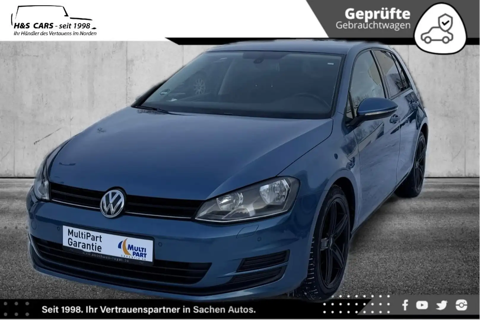 Volkswagen Golf 1.6 TDI BMT Trend ZAHNR NEU KLIMAAT PDC V+H Blau - 2