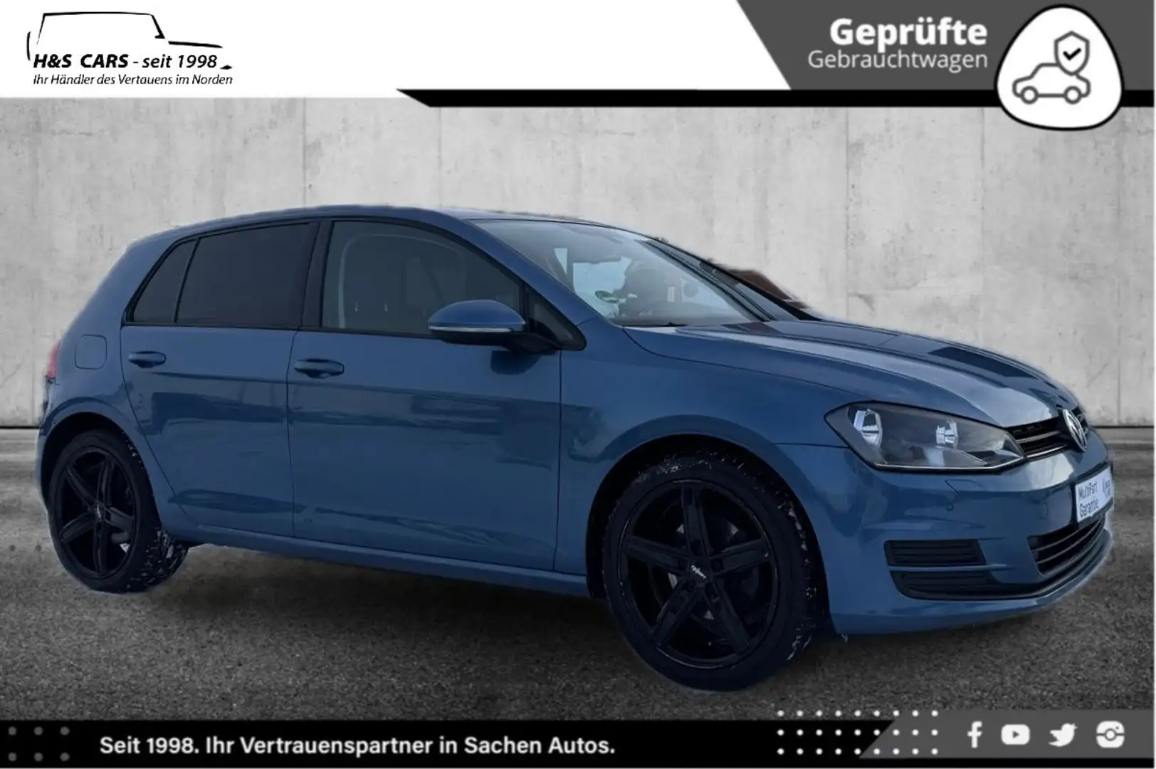 Volkswagen Golf 1.6 TDI BMT Trend ZAHNR NEU KLIMAAT PDC V+H Blau - 1