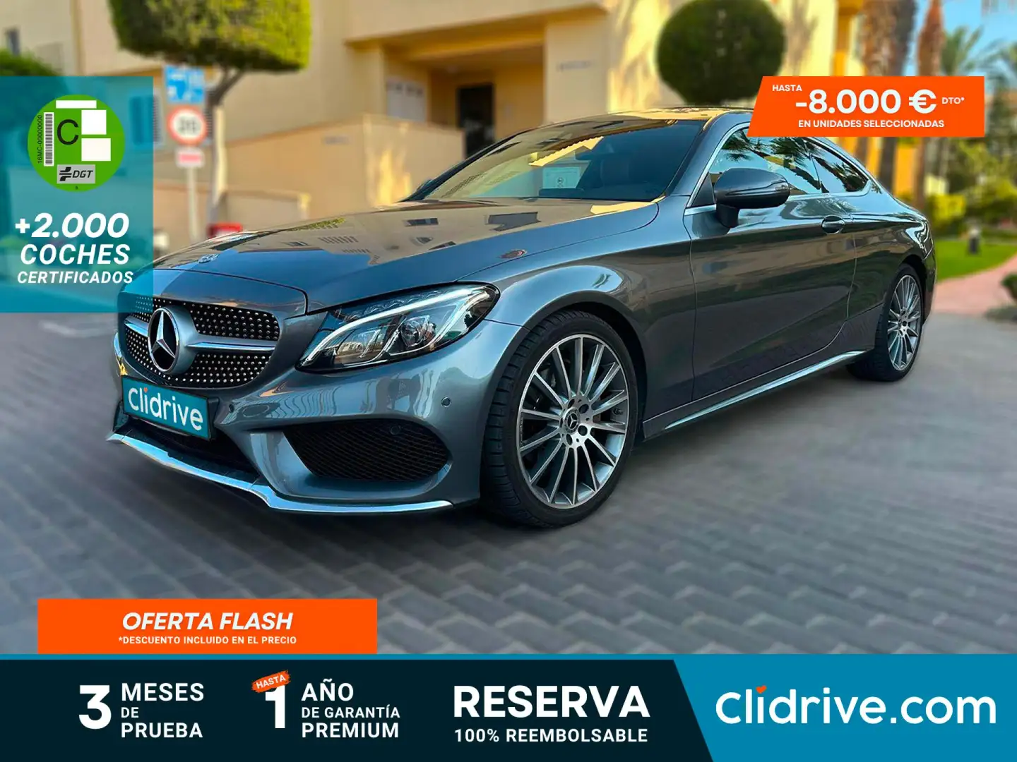 Mercedes-Benz C 220 Coupé 220d 4Matic 9G-Tronic Gris - 1