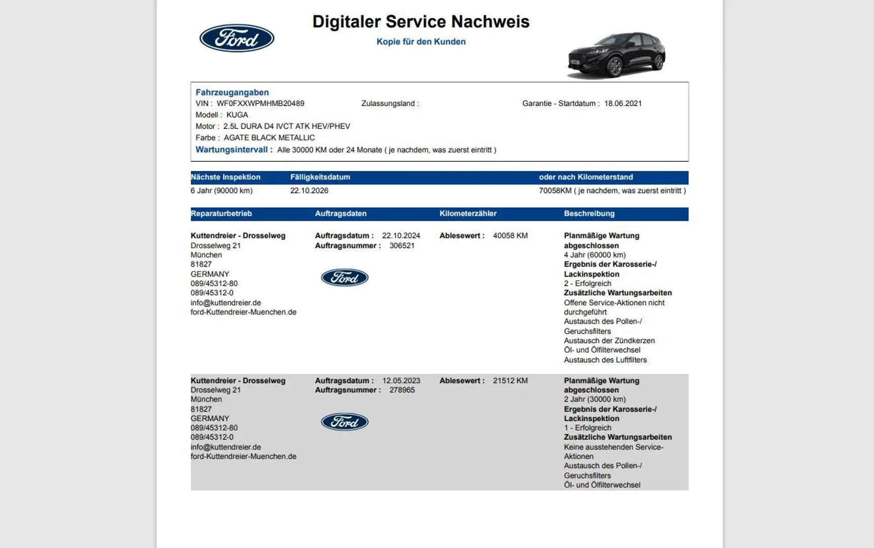 Ford Kuga ST-Line Navi 2xKamera AHK abnehmbar Zwart - 2