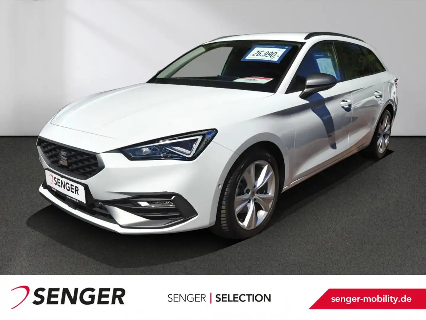 SEAT Leon 1.5 eTSI FR-Line DSG Navi LED PDC ACC Weiß - 1
