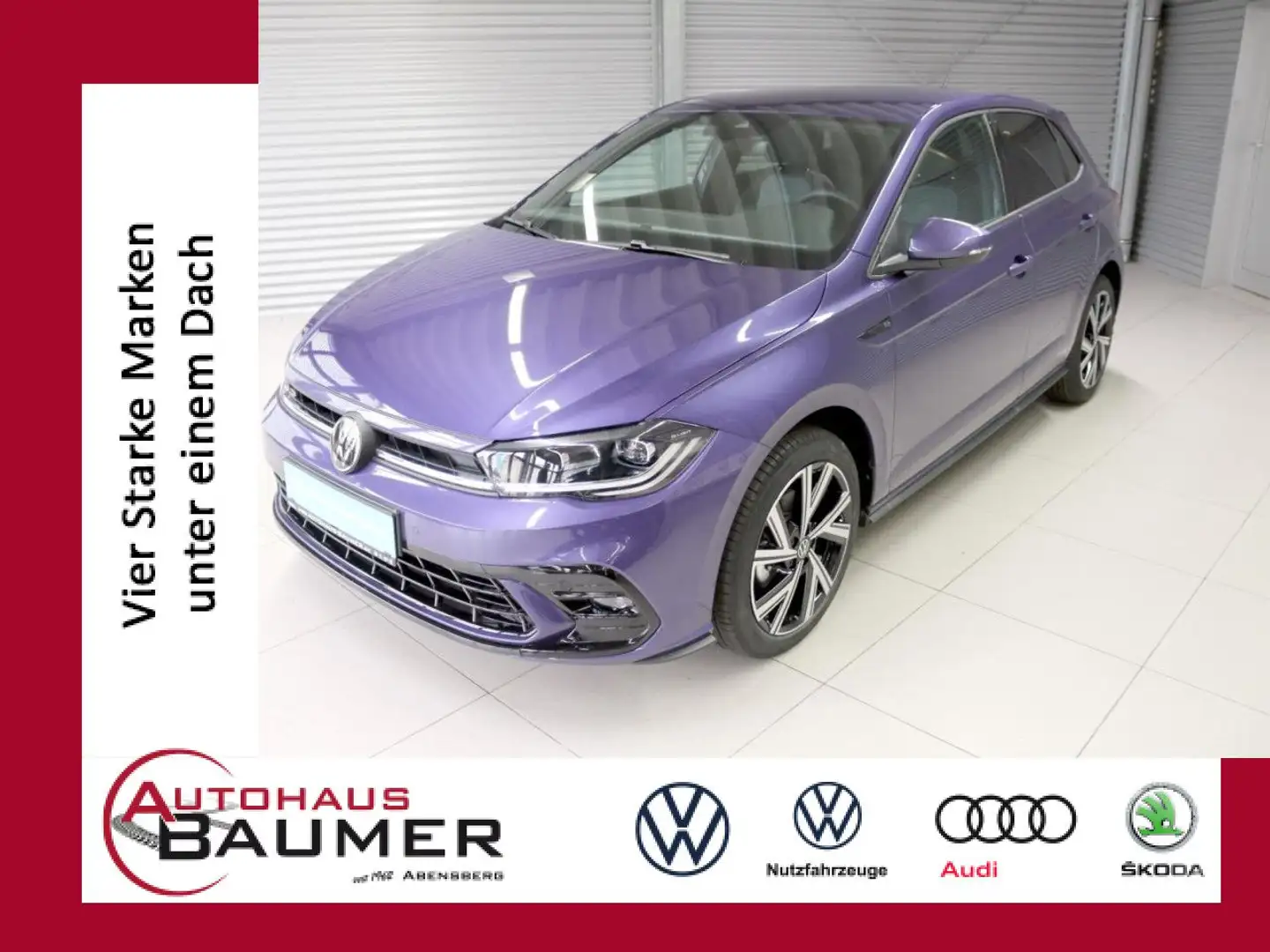 Volkswagen Polo R-Line 1.0 TSI DSG Navi LED Kamera ACC Alu 17 Mauve - 1