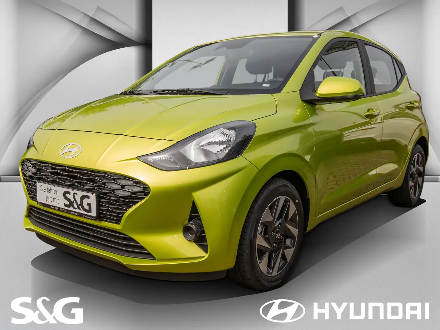 Hyundai i10 AUTOMATIK+SHZ+LENKRADHZG+KLIMAAUTO+NAVI+ Grün - 1