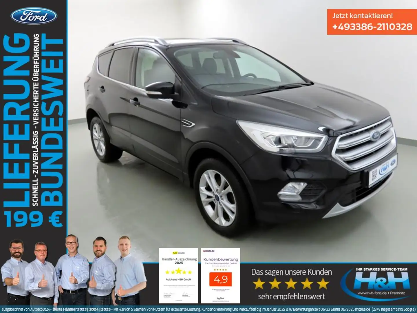 Ford Kuga 1.5 EcoB Titanium AHK+LED+WinterPak+Kamera Schwarz - 1