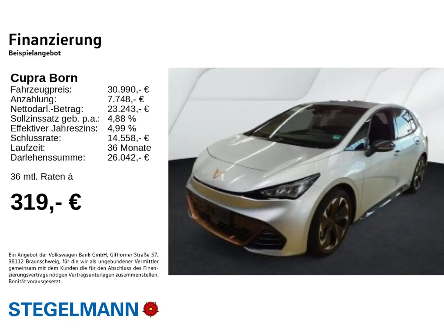 CUPRA Born 170kW/58kWh *LED*Navi*Kamera* Silber - 2