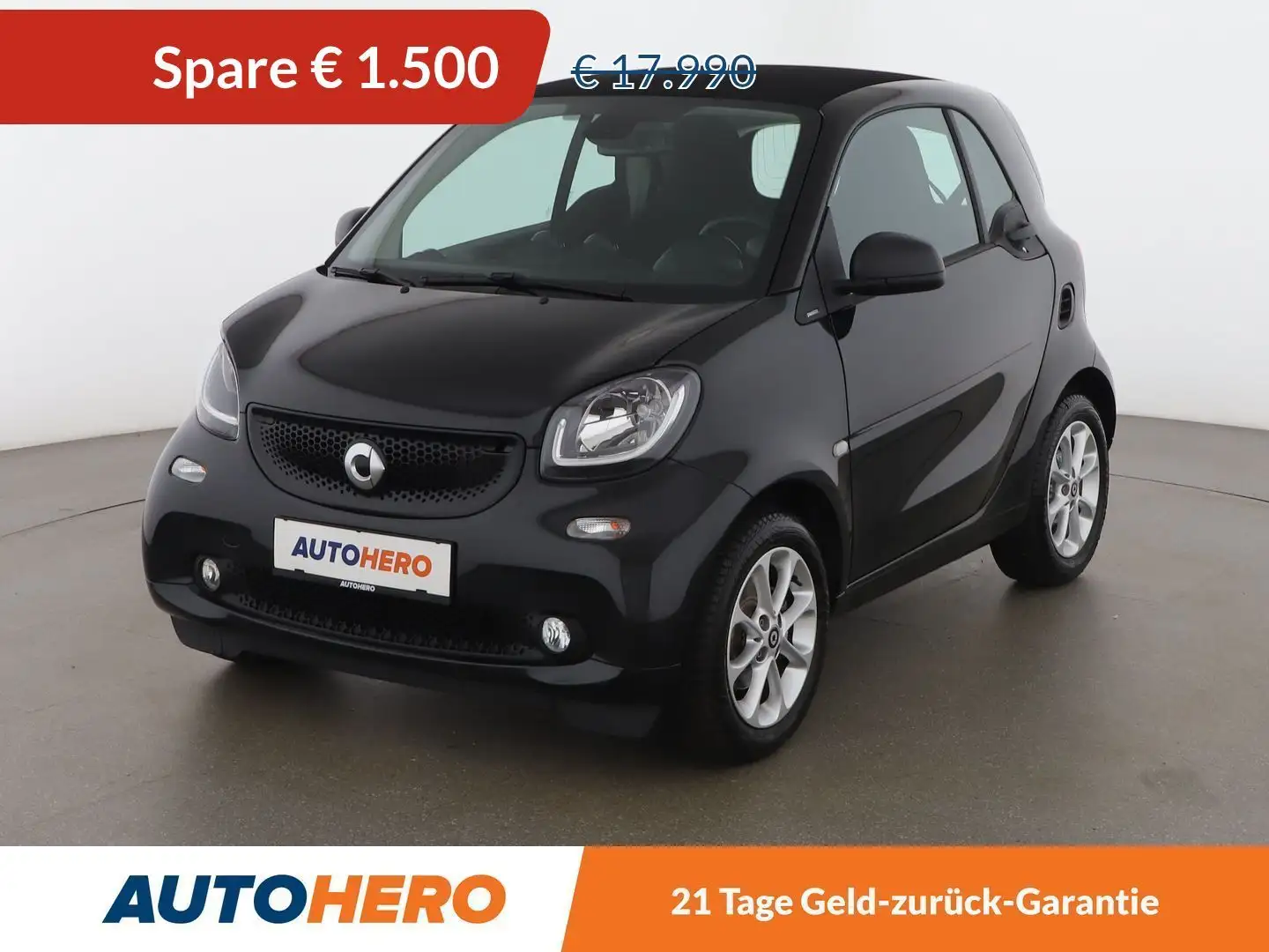smart forTwo 0.9 Turbo Basis passion *NAVI*CAM*BT*SHZ* Black - 1