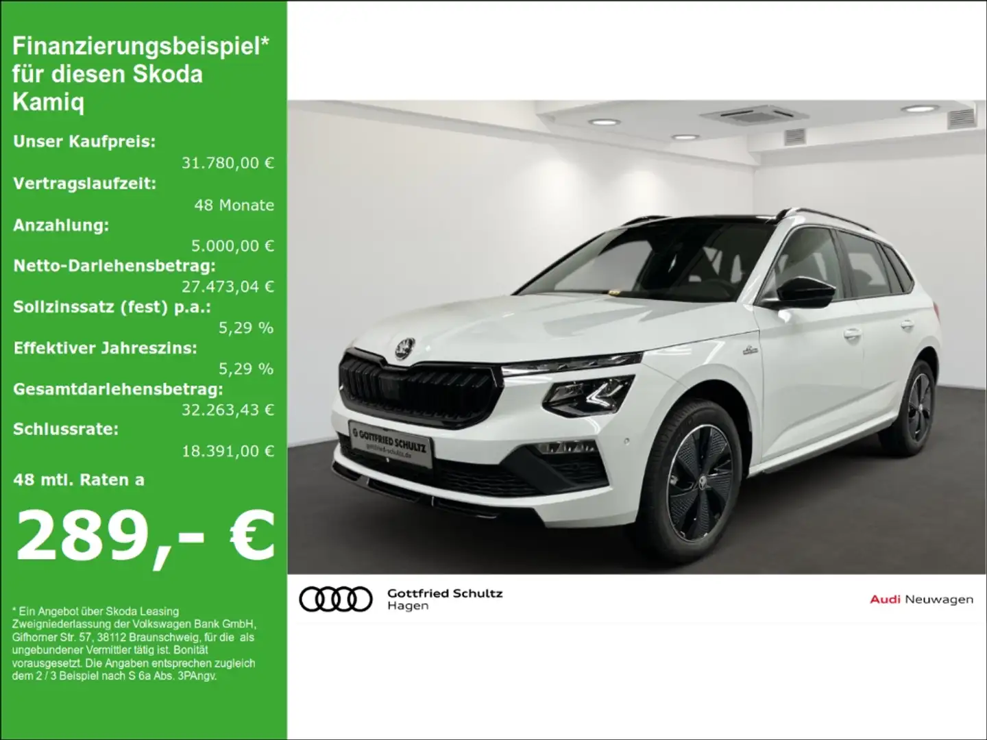 Skoda Kamiq Monte Carlo 1.5 TSI DSG Weiß - 1