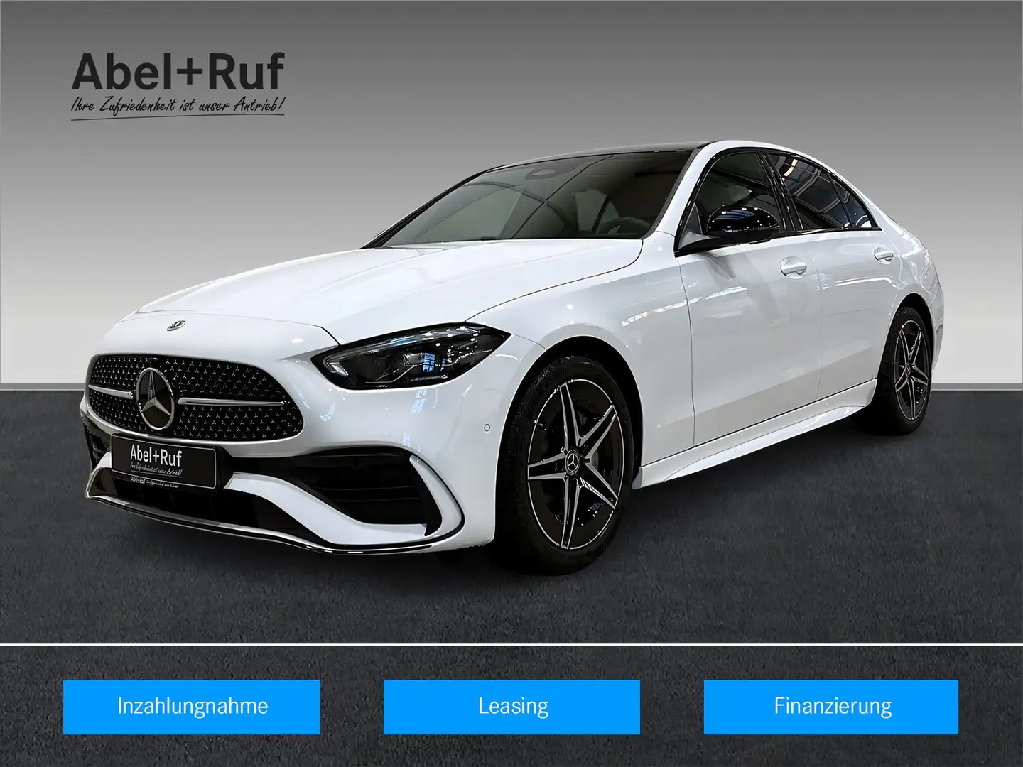 Mercedes-Benz C 200 AMG+LED+NIGHT+CarPlay+Memo+Pano+TotW+360° Weiß - 1