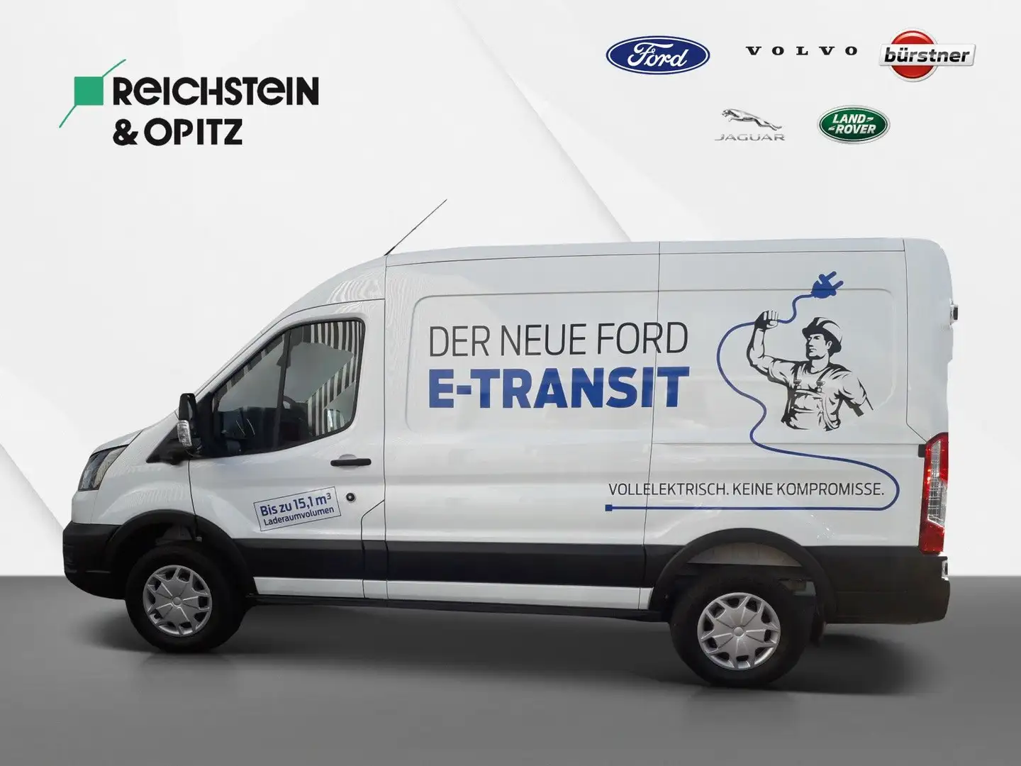 Ford Transit E-Transit 350L2 Trend +TWA +360°RFK +ACC Wit - 2