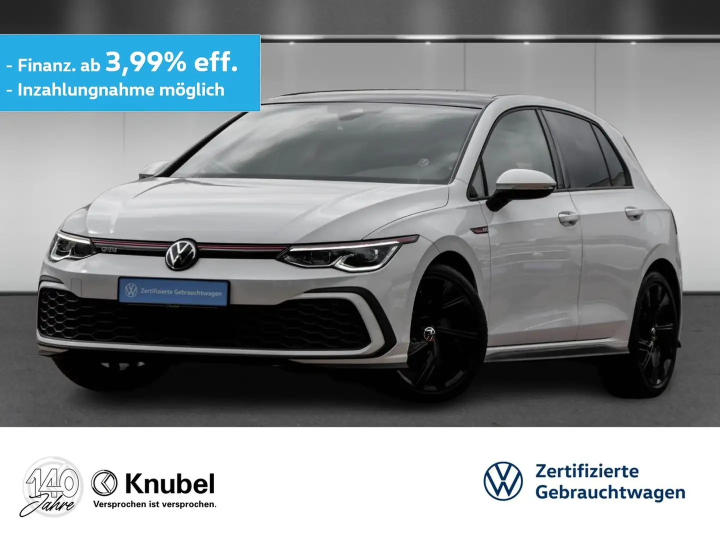 Volkswagen Golf VIII GTI DSG IQ.Light Navi Pano 18" TravelAss. Weiß - 1