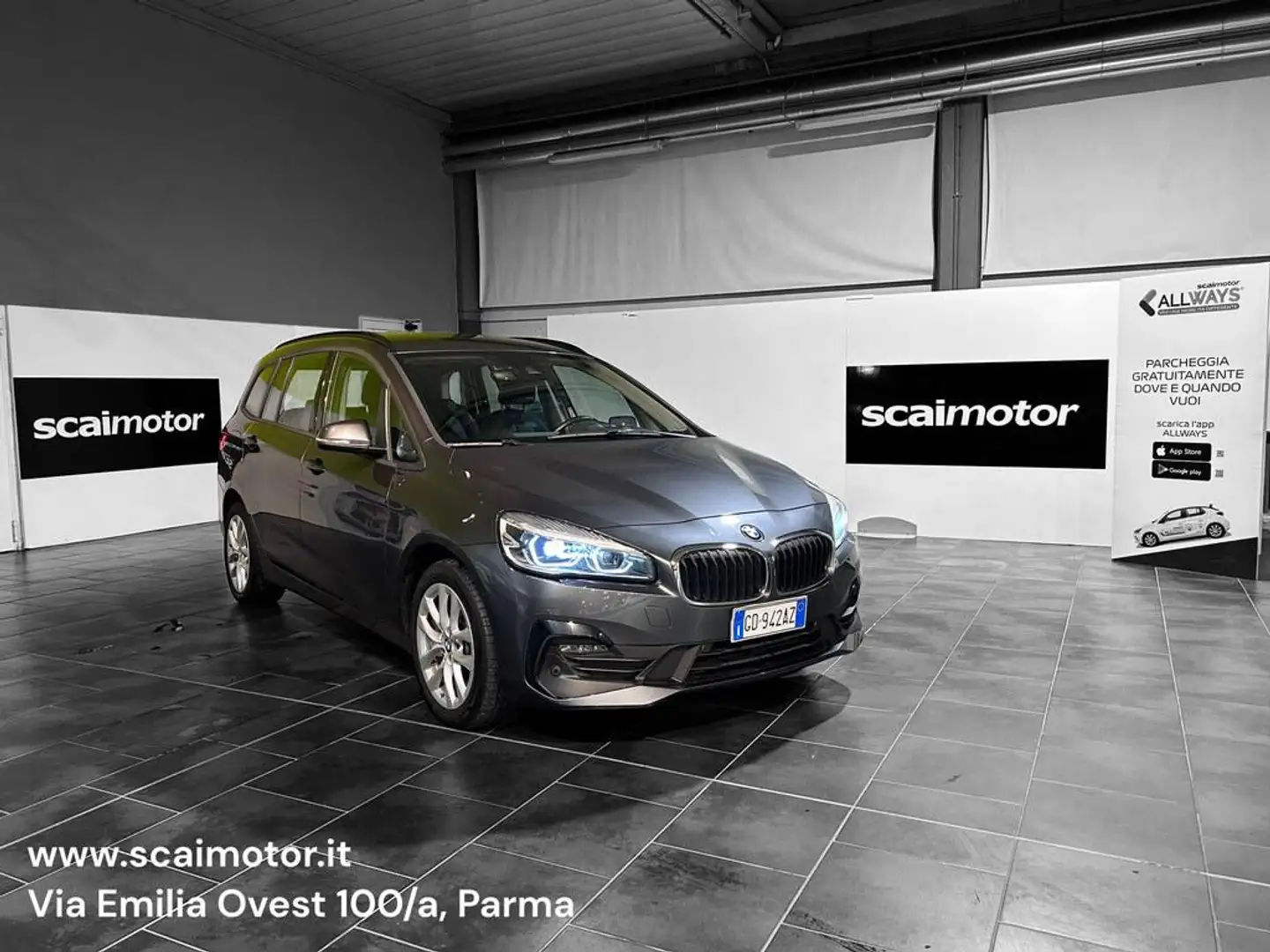 BMW 218 d Gran Tourer Business 7p.ti auto Grigio - 1
