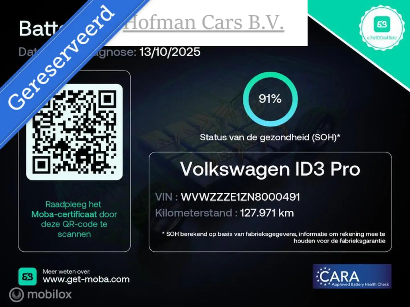 Volkswagen ID.3 Pro SOH 91% 58 kWh 145PK 2021 Incl. BTW Blanc - 2